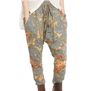 DARK BLUE Ralph Lauren floral harem jogger pants